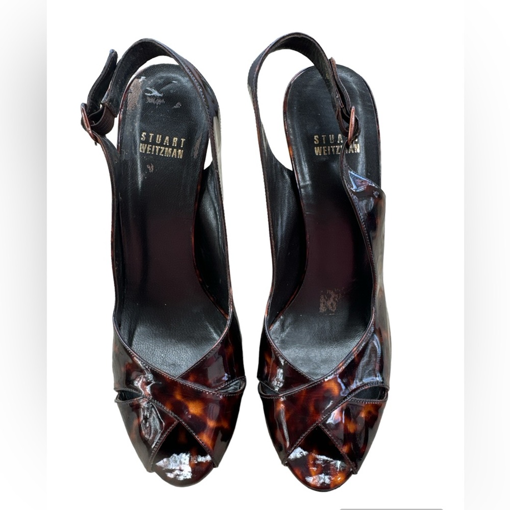 Stuart Weitzman Platform Tortoise Herls Size 8